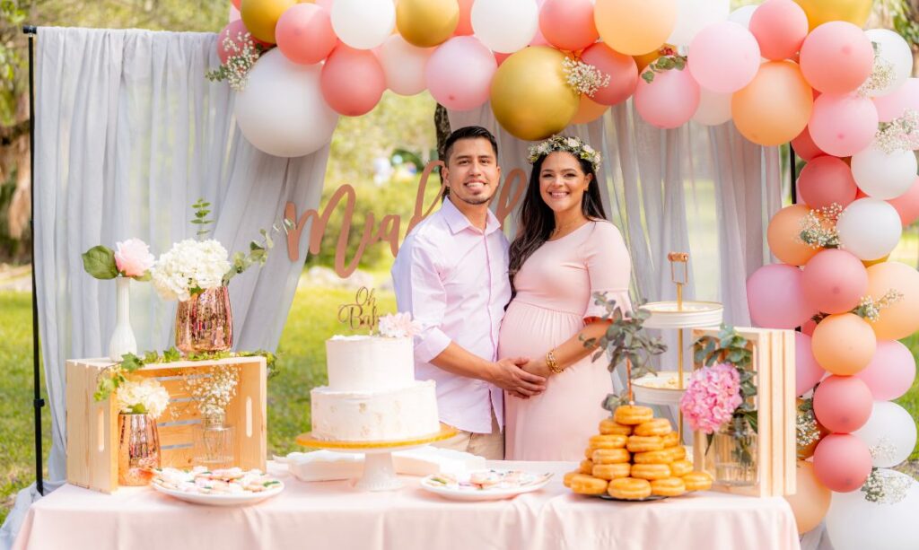 idées déco baby shower extérieur