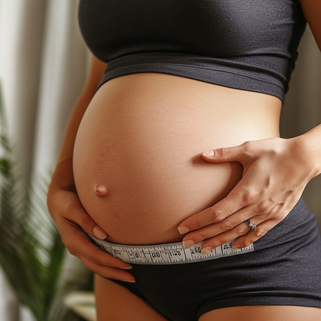 jeu taille ventre femme enceinte